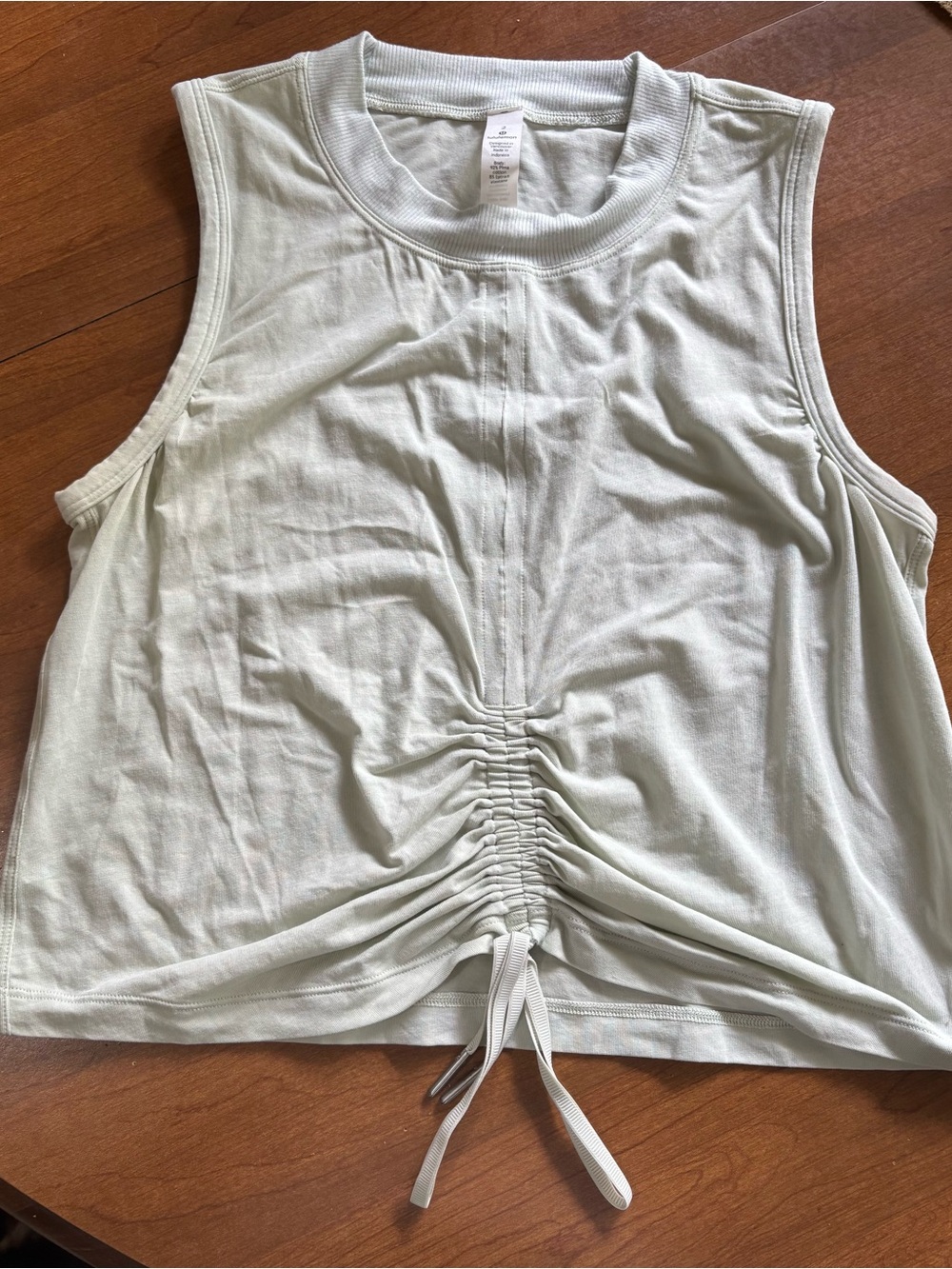 lululemon athletica Light Sage Ruched Front Tank